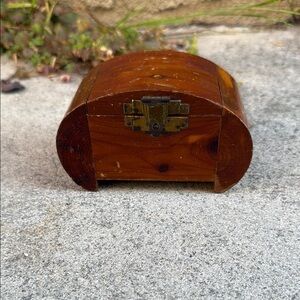 Vintage Rustic Wooden Trinket Box
